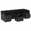 vidaXL Set de sof&aacute;s de jard&iacute;n y cojines 8 piezas rat&aacute;n sint&eacute;tico beige
