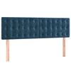 vidaXL Cama box spring con colch&oacute;n terciopelo azul oscuro 140x200 cm