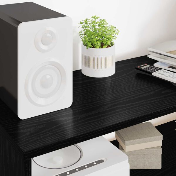 vidaXL Mueble de TV Roble Negro 100 x 30 x 40 cm Madera de ingenier&iacute;a