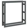 vidaXL Estante para leña madera maciza de pino gris 100x25x100 cm
