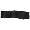 vidaXL Funda para muebles de jard&iacute;n forma de L 16 ojales 210x260x80 cm