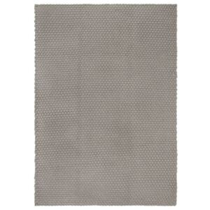 vidaXL Alfombra rectangular algod&oacute;n gris 160x230 cm