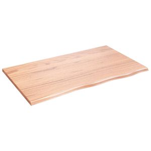 vidaXL Estante de pared madera roble tratada marr&oacute;n claro 100x60x2 cm