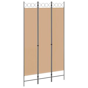 vidaXL Biombo de 3 Paneles Beige 120 x 220 cm Tela
