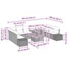 vidaXL Conjunto de sof&aacute; de jard&iacute;n con coj&iacute;n 11 pcs Gris y marr&oacute;n