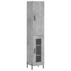 vidaXL Aparador de madera contrachapada gris hormig&oacute;n 34,5x34x180 cm