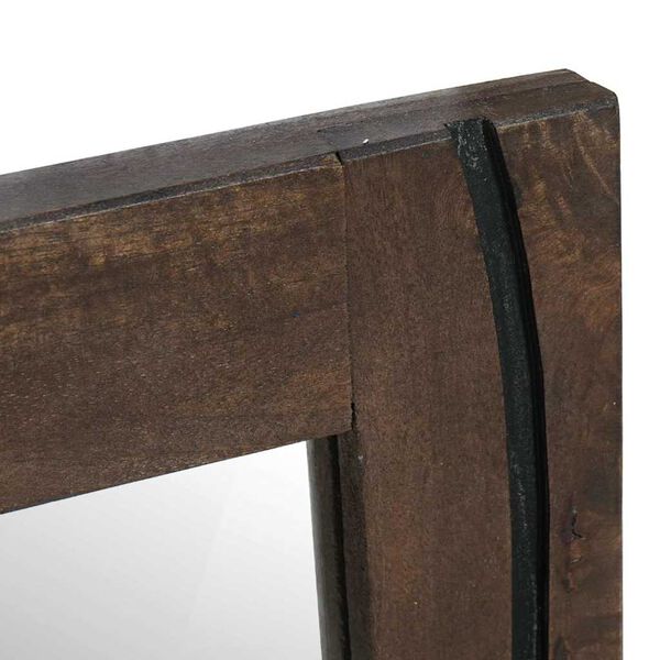 vidaXL Espejo de ba&ntilde;o Montaje en la pared Marr&oacute;n 70 x 50 x 2,5 cm