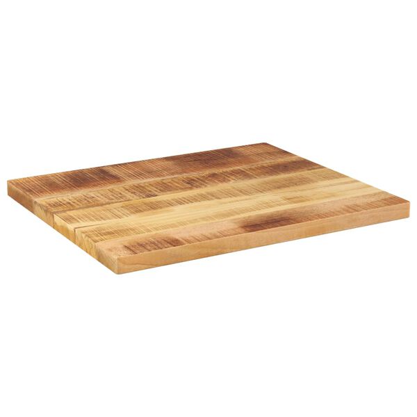 vidaXL Tablero de mesa cuadrado madera maciza rugosa mango 60x50x3,8cm