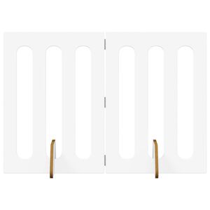 vidaXL Valla plegable para mascotas 2 uds. Blanco 100,5 x 38 x 70 cm