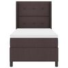 vidaXL Cama tipo Box Spring Marr&oacute;n oscuro 100 x 200 cm tela