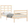 vidaXL Estructura de cama individual con cabecero madera maciza