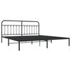 vidaXL Estructura cama sin colch&oacute;n con cabecero metal negro 200x200 cm