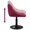 vidaXL Sillas de comedor giratorias 6 unidades terciopelo rojo tinto