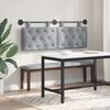 vidaXL Cabecera Colgante Gris Claro 150 x 55 x 7 cm tela