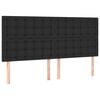 vidaXL Cabecero de cama negro 160x5x118/128 cm piel sint&eacute;tica
