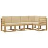 vidaXL Conjunto de sof&aacute;s de exterior 5 uds. y Beige