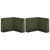 vidaXL Muro de Contenci&oacute;n 2 uds. 50 x 50 x 40 cm Acero Verde oliva