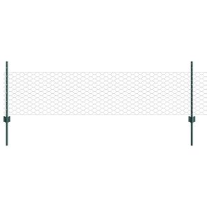 vidaXL Valla hexagonal con poste 10 x 0,5 m Acero recubierto de PVC