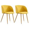 vidaXL Juego de comedor 3 piezas tela amarillo