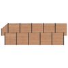 vidaXL Conjunto de valla 11 uds. 1830 x 186 cm WPC y Aluminio Marr&oacute;n