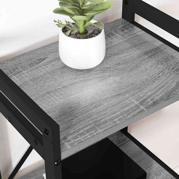 vidaXL Estante de libros Gris sonoma 60 x 30 x 85 cm