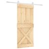 vidaXL Puerta Corredera Natural y Blanco 90 x 210 cm