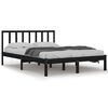 vidaXL Estructura de cama de madera maciza de pino negra 160x200 cm
