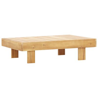 vidaXL Muebles de jardín 4 pzas con cojines madera maciza acacia crema