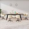vidaXL Silla de comedor giratoria 6 uds terciopelo crema