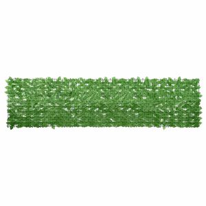 vidaXL Toldo para balc&oacute;n con hojas verde 300x75 cm