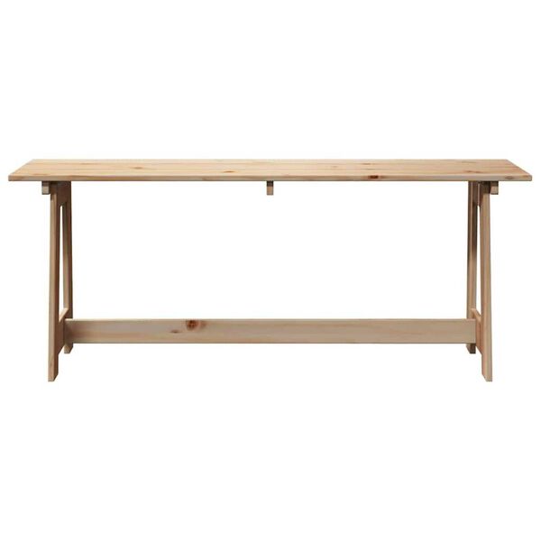 vidaXL Banco de exterior Natural 119 x 47 x 35 cm