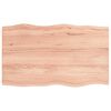 vidaXL Tablero mesa madera tratada borde natural marr&oacute;n 100x60x(2-4)cm