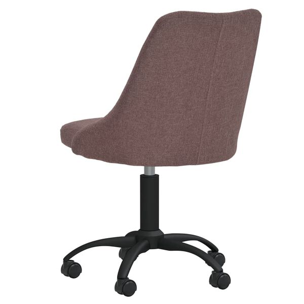 vidaXL Silla de comedor giratoria tela marr&oacute;n