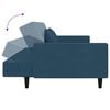 vidaXL Sof&aacute; cama de 2 plazas con dos almohadas terciopelo azul