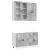 vidaXL Unidad de cocina PORTO 4 uds. Gris Hormig&oacute;n
