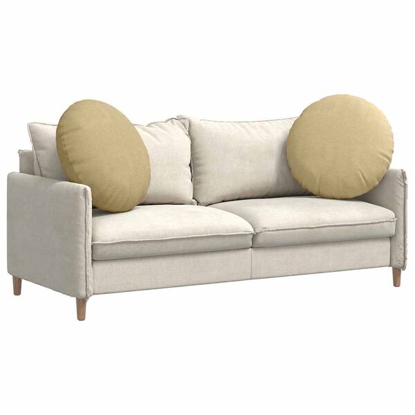 vidaXL Cojines para asiento 2 pcs Verde gris&aacute;ceo &Oslash; 60 cm Tela de pana