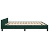 vidaXL Estructura cama sin colch&oacute;n terciopelo verde oscuro 160x200 cm