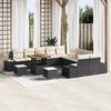 vidaXL Conjunto de sof&aacute;s de jard&iacute;n 13 pcs Negro rat&aacute;n sint&eacute;tico