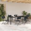 vidaXL Conjunto de Comedor de Jard&iacute;n 7 pcs Negro