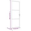 vidaXL Puerta interior de vidrio y aluminio negro mate 76x201,5 cm