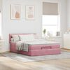 vidaXL Estructura cama otomana colch&oacute;n terciopelo rosa 140x200cm