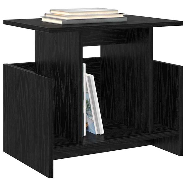 vidaXL Soporte de TV Roble Negro 50 x 35 x 45 cm Madera de ingenier&iacute;a