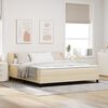 vidaXL Cama tipo Box Spring con colch&oacute;n Crema 180 x 200 cm tela