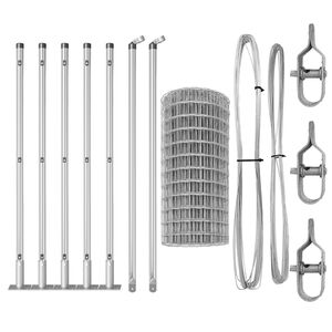 vidaXL Valla con Poste Plateado 0,4 x 10 m Acero