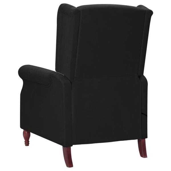 vidaXL Sillón reclinable de masaje de tela negro