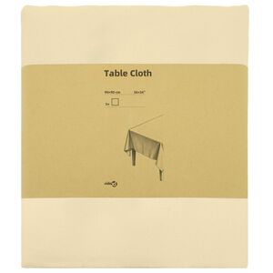 vidaXL Tela para Mesa 5 uds. Blanco Crema 90 x 90 cm Poli&eacute;ster