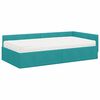 vidaXL Estructura de Cama Esquina con Colch&oacute;n 2 pcs Tuquesa Terciopelo