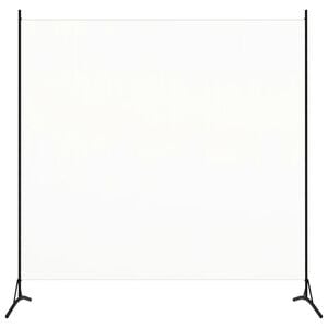 vidaXL Biombo divisor de tela blanco 175x180 cm