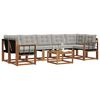 vidaXL Conjunto de sof&aacute;s de exterior 8 pcs Gris Natural y Claro