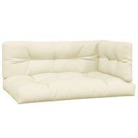 vidaXL Cojines para sofá de palets 3 unidades tela crema